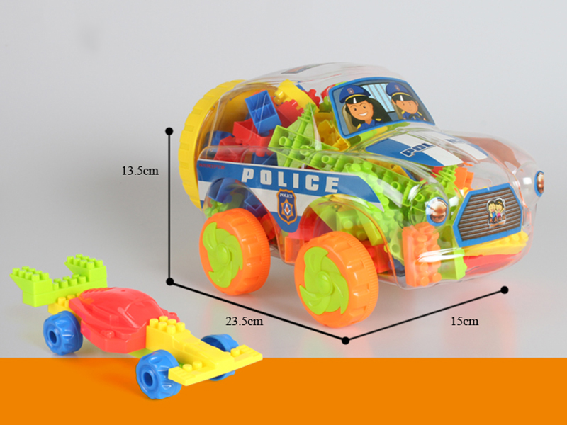 Small Police Car Shell Building Blocks(170g)94pcs+