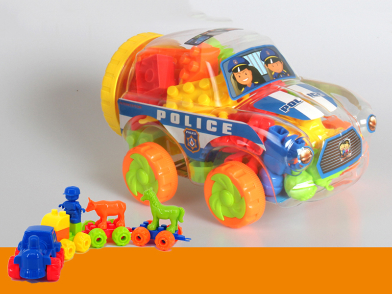 Small Police Car Shell Building Blocks(150g)32pcs+