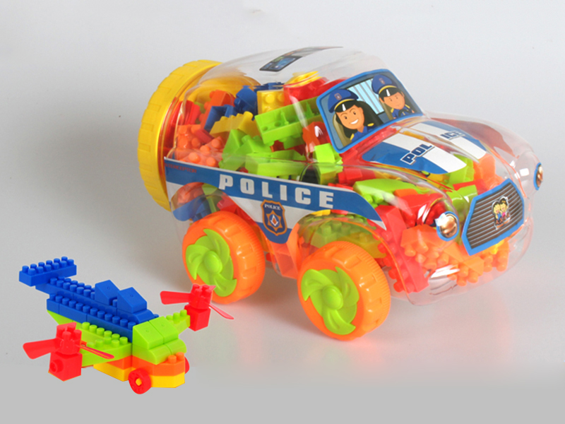 Small Police Car Shell Building Blocks(170g)132pcs+