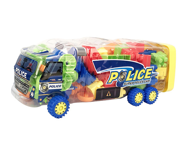 Police Car Shell Can Building Blocks
