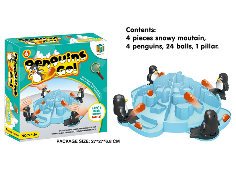 Penguins Kick The Ball