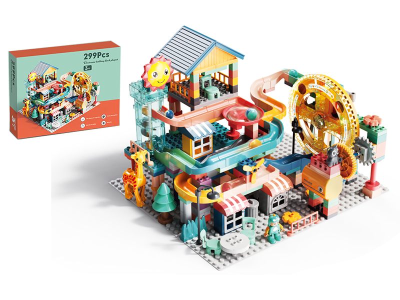 299 Pieces Motor Turntable Slide Building Blocks