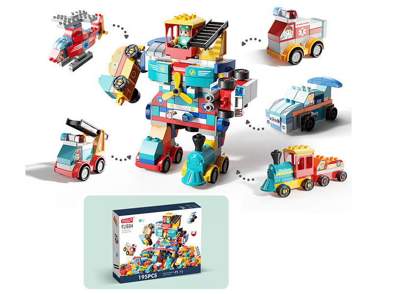 195 Particles Combined Robot Building Blocks