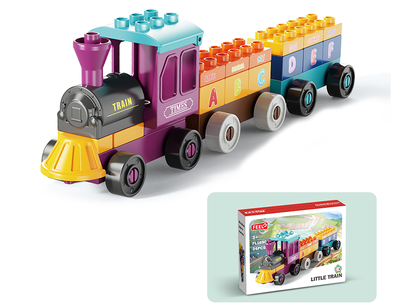 34 Particles Train Building Blocks