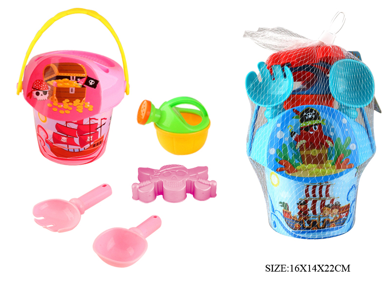 6pcs Pirate Sand Bucket Set