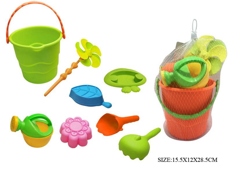 8pcs Circle Sand Bucket Set