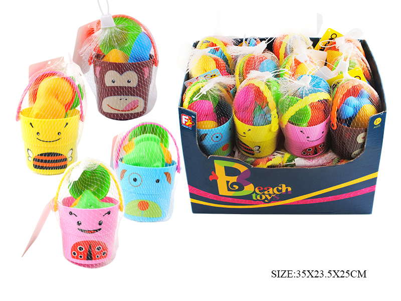 24pcs Animal Sand Bucket Set