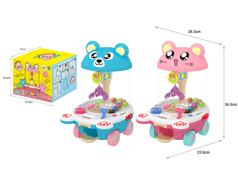 DIY Animal Claw Machine With Light ,Music,360° Rotating