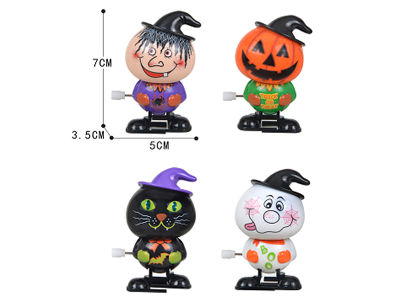 Wind Up Witch,Pumpkin,Black Cat,White Ghost