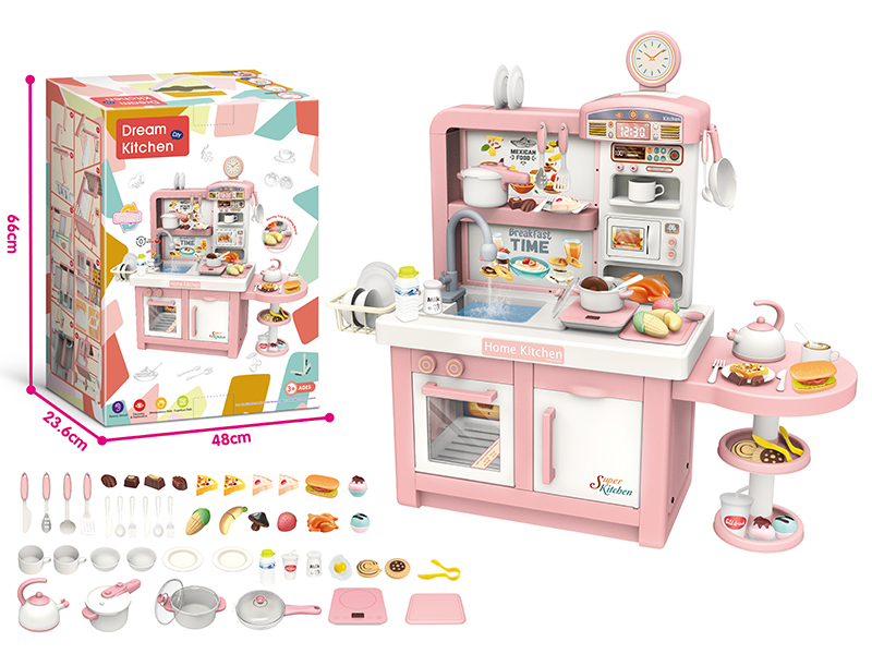 Pink Kitchen With Touch Induction Cooker(B/O,Water Function)