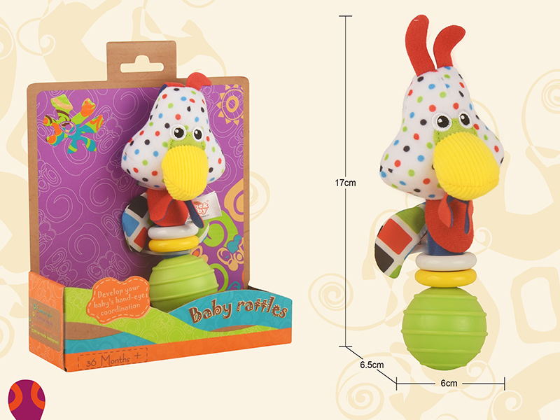 Plush Parrot Baby Rattles