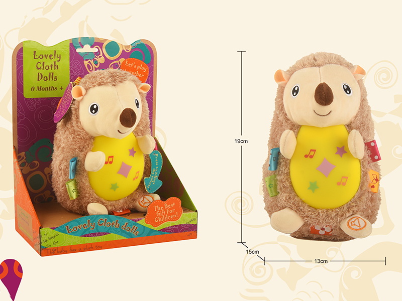 Hedgehog Cloth Doll With Music And Light