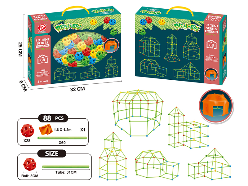 Glow In The Dark DIY 3D Tent Series 88PCS