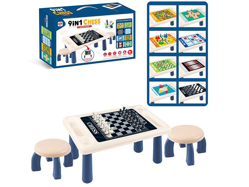 Magnetism 9 In 1 Chess Table(With Chairs)
