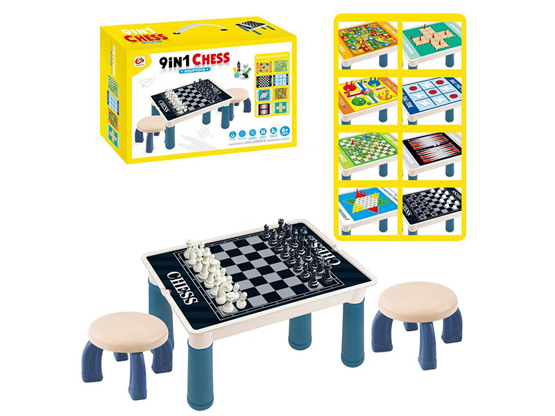 Magnetism 9 In 1 Chess Table(With Chairs)