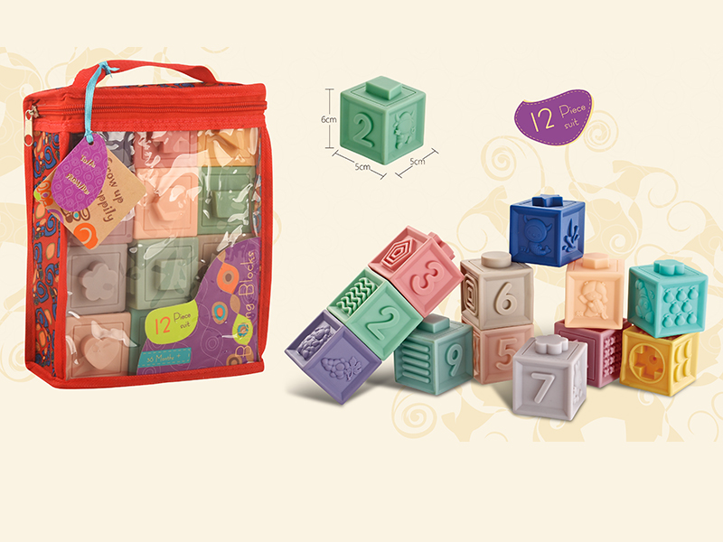 Soft Plastic Digital Building Blocks 12pcs