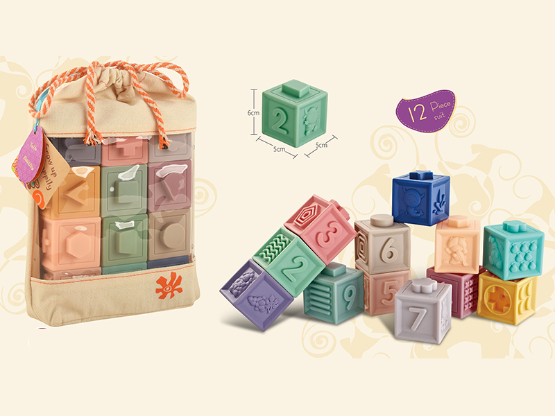 Soft Plastic Digital Building Blocks 12pcs