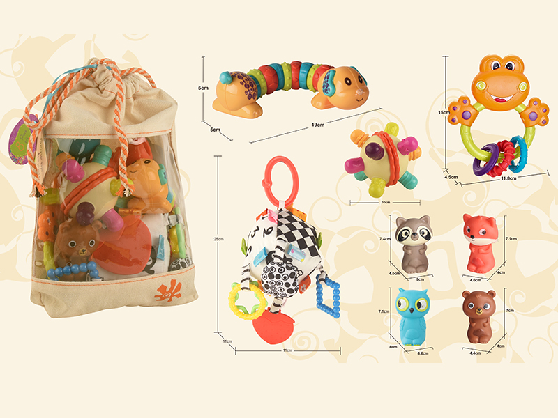 Animals Baby Rattles Composition 8pcs