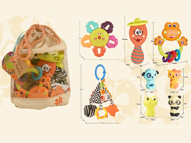 Animals Baby Rattles Composition 8pcs