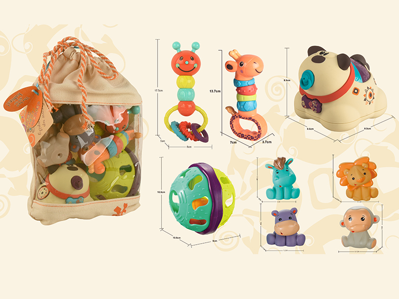 Animals Baby Rattles Composition 8pcs