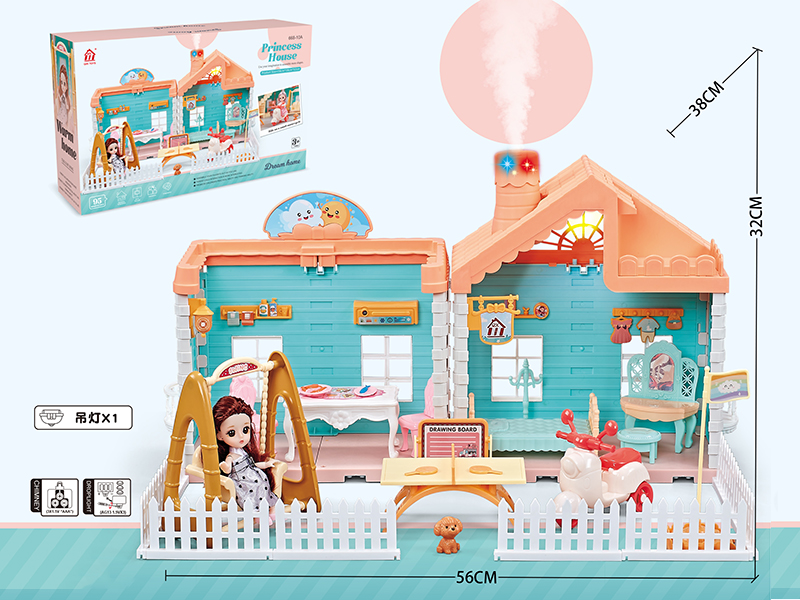 DIY Villa House(Roofs With Lights, Chimneys With Spray And Lights) + 4.5