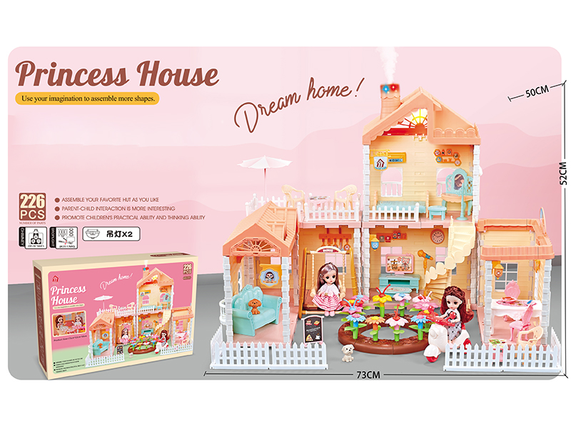 DIY Villa House(Roofs With Lights, Chimneys With Spray And Lights) + 4.5