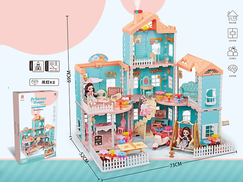 DIY Villa House(Roofs With Lights, Chimneys With Spray And Lights) + 4.5