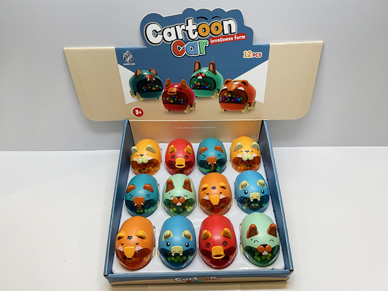 Cartoon Friction Car  12pcs
