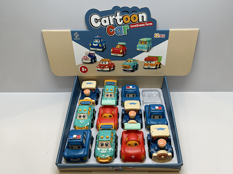 Cartoon Friction Car 12pcs