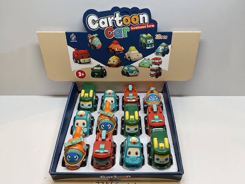 Cartoon Friction Car 12pcs