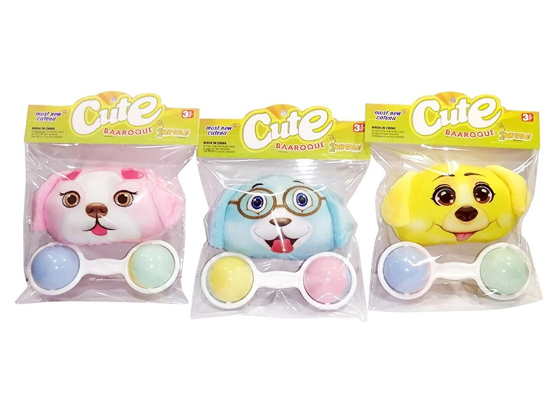 Dog With BB Whistle + Baby Rattles