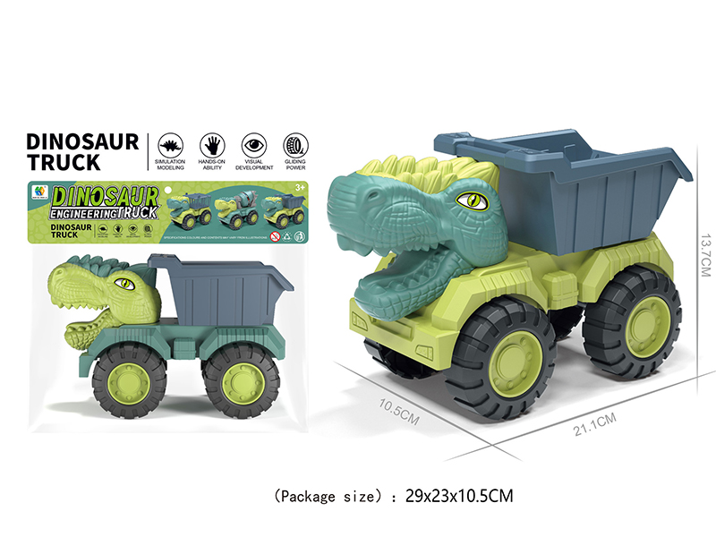 Slide Dinosaur Engineering Truck