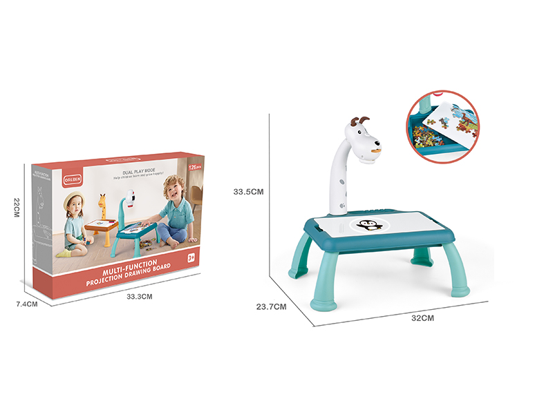 Cute dog puzzle projection drawing board