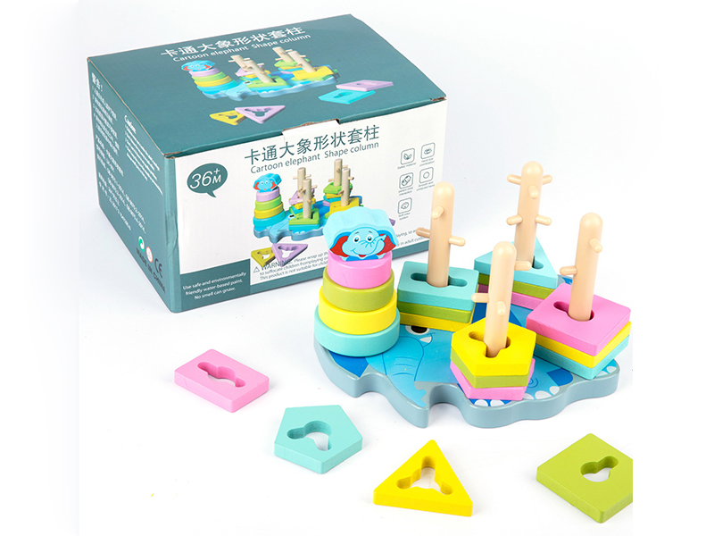 Wooden Cartoon Elephant Shape Column