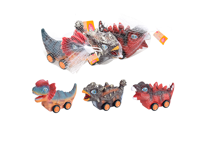 Vinyl Anamel Dinosaur Car 3 Mixed Packages