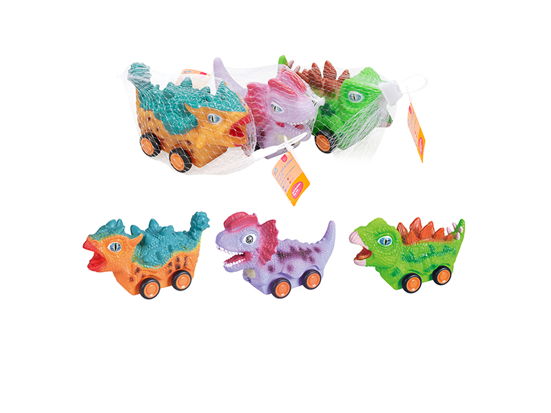 Vinyl Anamel Dinosaur Car 3 Mixed Packages