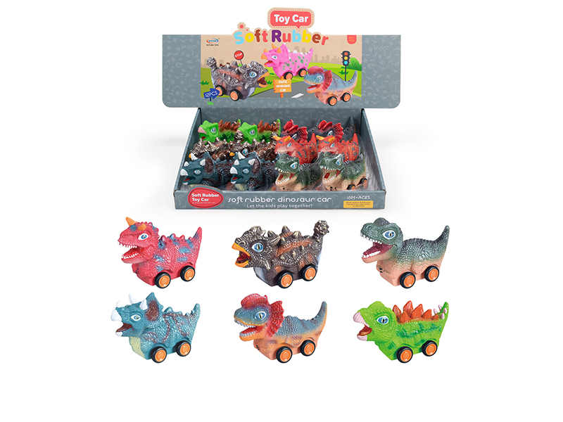 Sliding Anamel Dinosaur Car 12 Mixed Packages