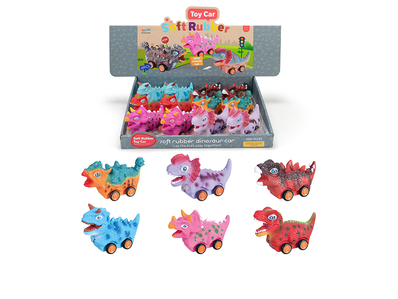 Sliding Anamel Dinosaur Car 12 Mixed Packages