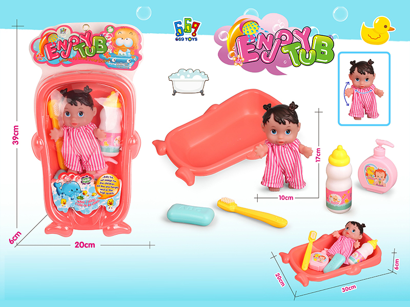 Whale Bathtub +Vinyl Medium Doll Suit