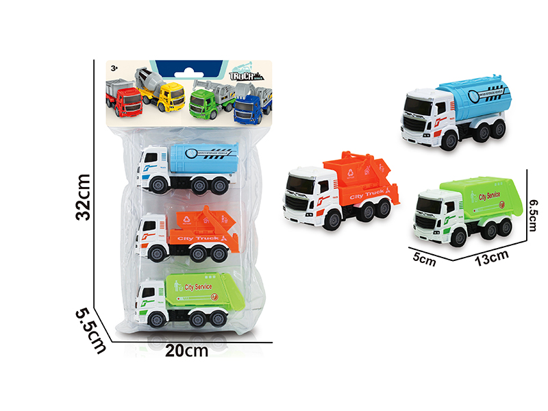 Three Inertial Sanitation Vehicles
