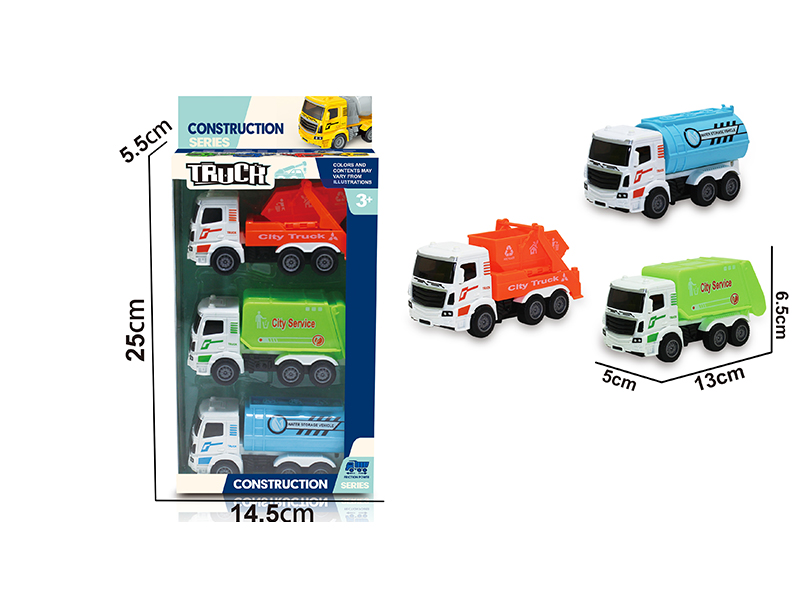 Three Inertial Sanitation Vehicles