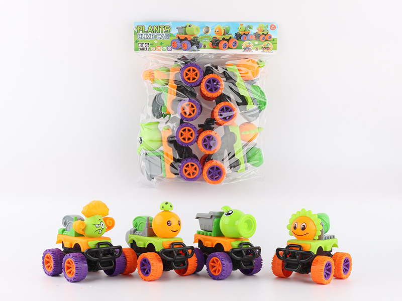 4PCS Friction Botany Climbing Car