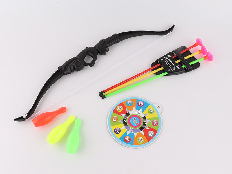 Solid Color Bow And Arrow With Dartboard,Bowling
