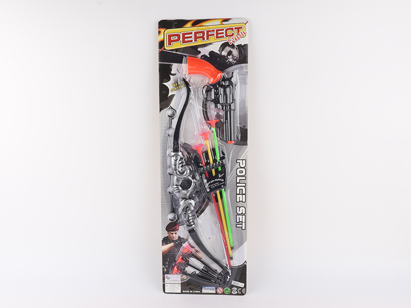 Ancient Silver Bow And Arrow With Soft Bullet Gun