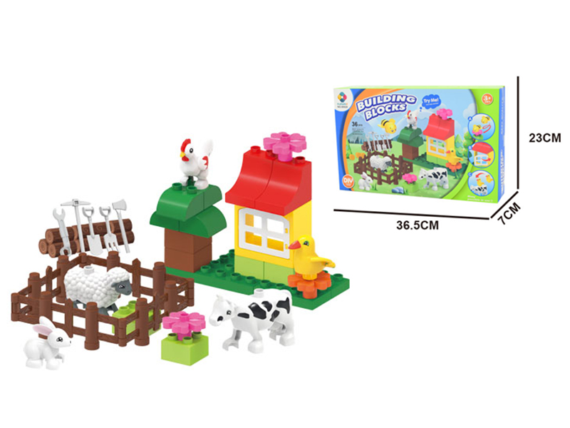 DIY Building Blocks Animal Paradise 36pcs(Exclude Base Plate)