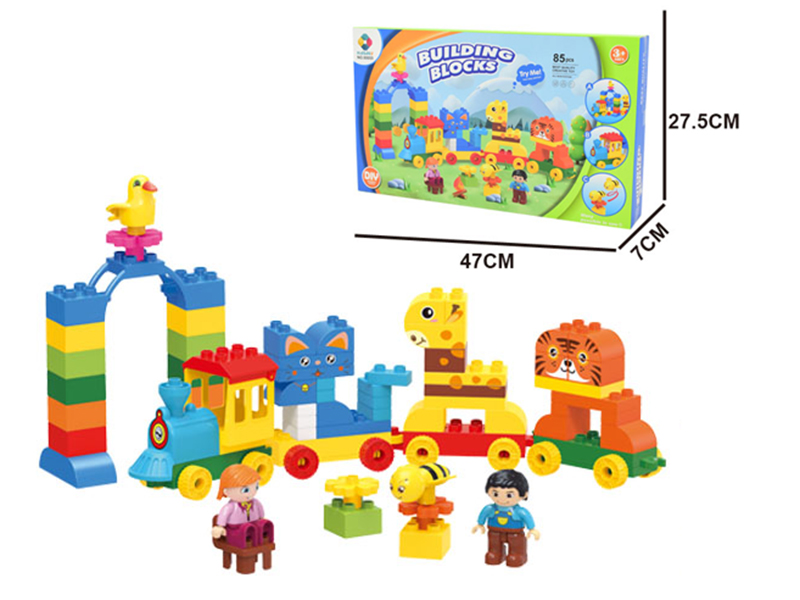 DIY Building Blocks Animal Train 85pcs(Exclude Base Plate)