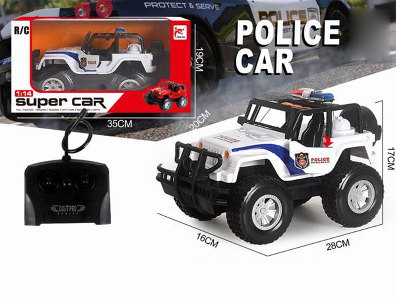 27Hz 1:14 4CH Remote Control Jeep Police Car