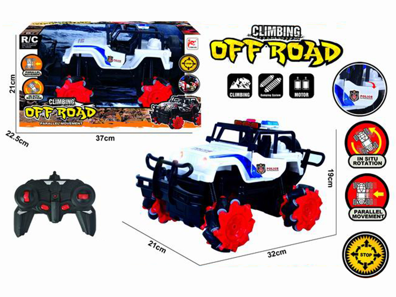 2.4G 6CH Remote Control 4WD Stunt Jeep Police Car