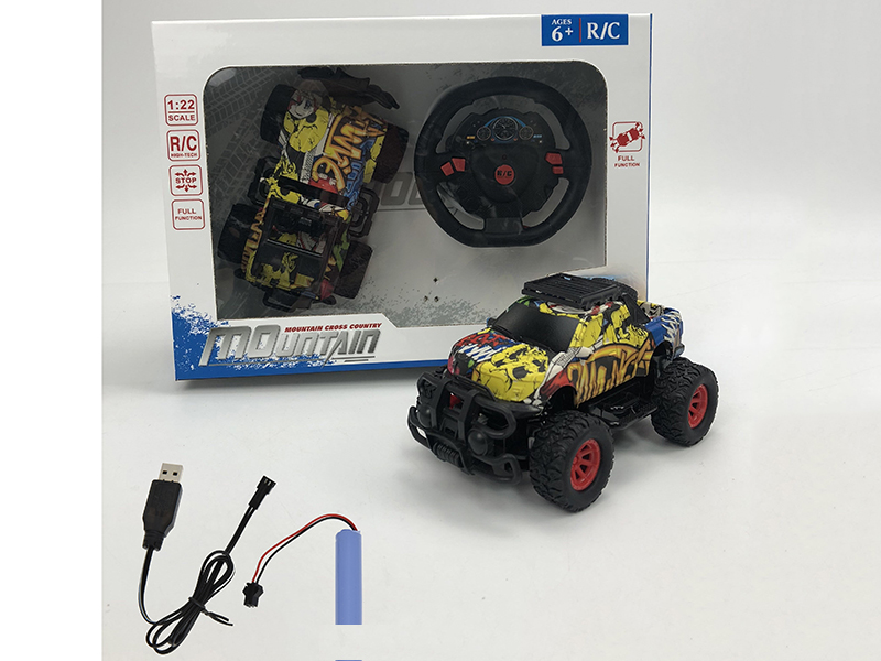 1:22 4-Channel Remote Control Jeep + Pickup Graffiti Tuck (Including Batteries)