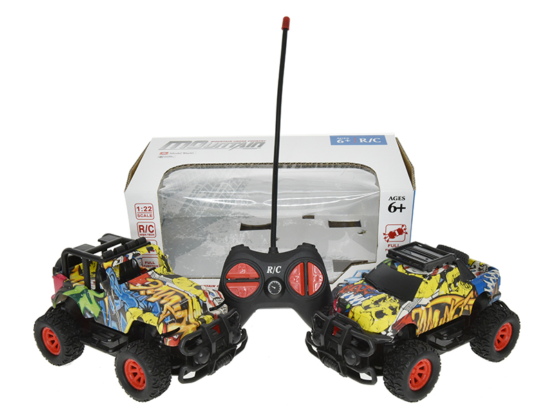 1:22 4-Channel Remote Control Jeep + Pickup Graffiti Tuck (Not Including Batteries)
